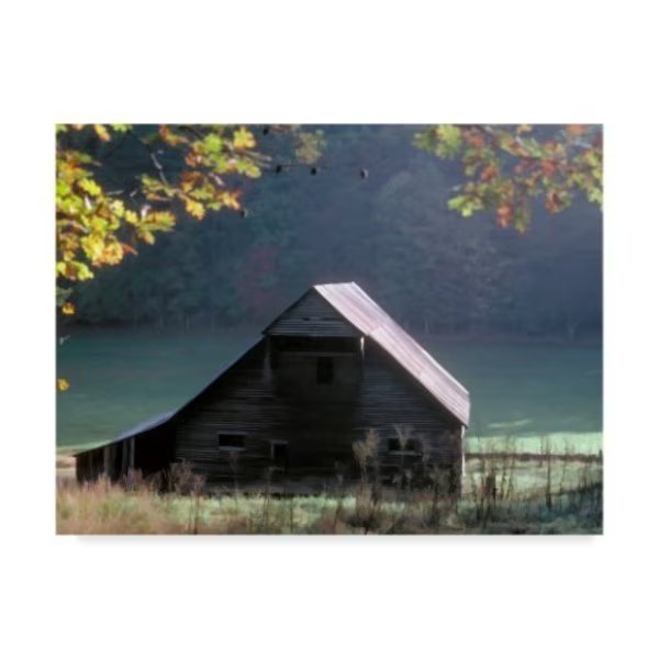 J.D. Mcfarlan 'Cades Cove Barn' Canvas Art, 35x47, Trademark Fine Art, Mfr#: ALI37092-C3547GG
